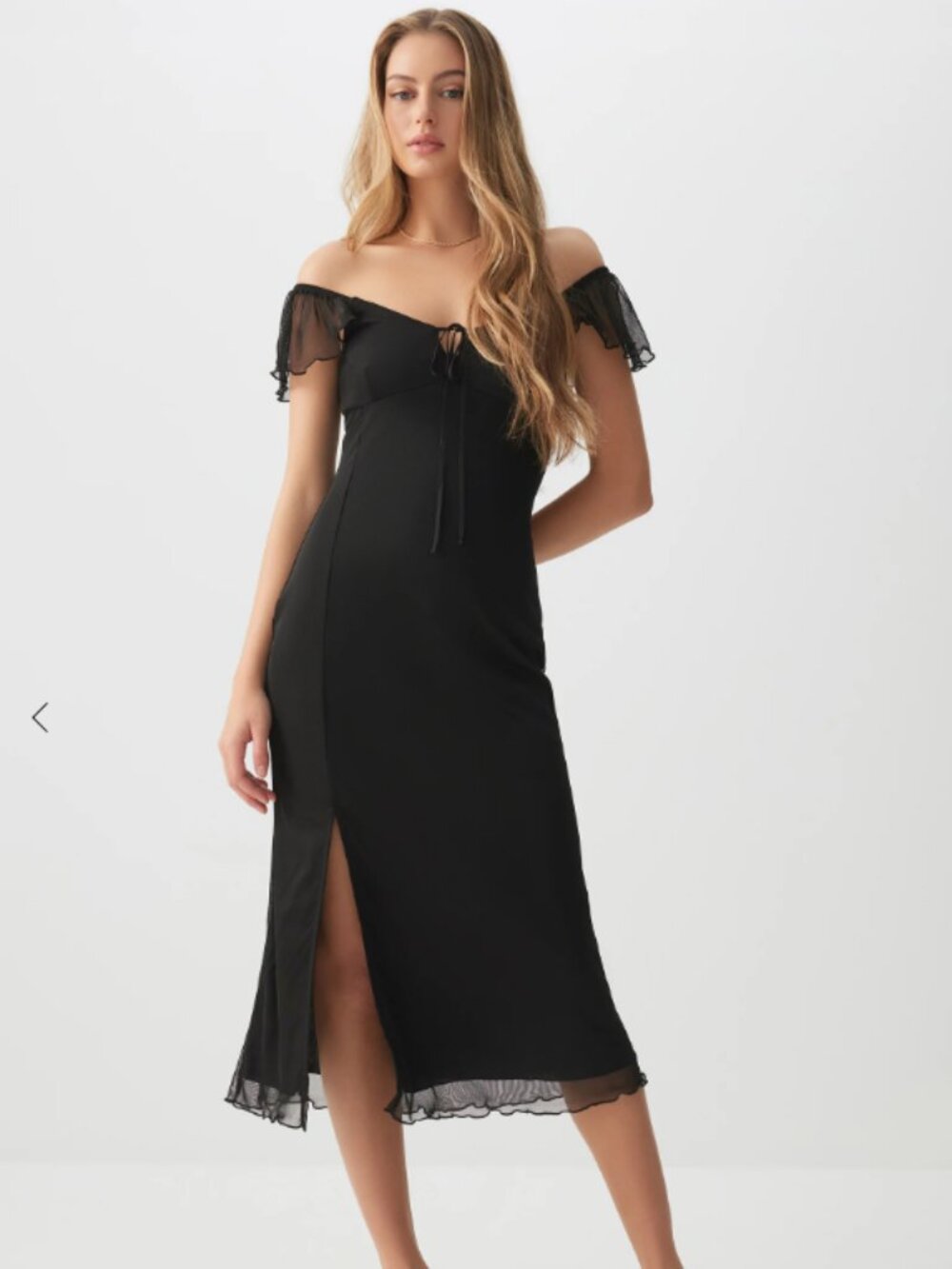 NWOT Ardene Black Midi Dress | size XS
